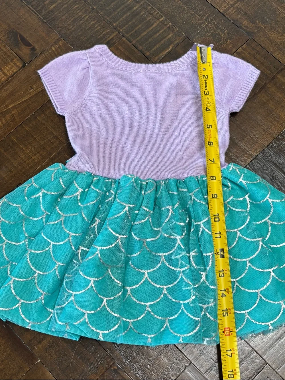Disney Ariel Mermaid Tulle Dress Toddler Girl size 2T